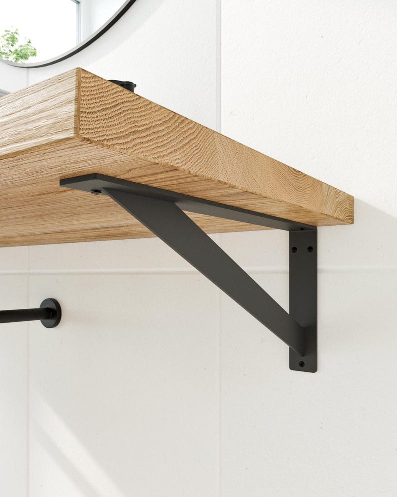 Heavy-duty brackets 20/25/30/35/40/45 cm | ELBE | Washbasin bracket, shelf bracket, wall bracket, bench bracket image 1