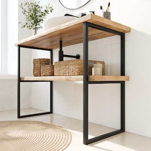 Double vanity unit frame | NECKAR | 20/25/30/40/45/50 cm | 75 cm high, vanity unit feet, vanity unit legs