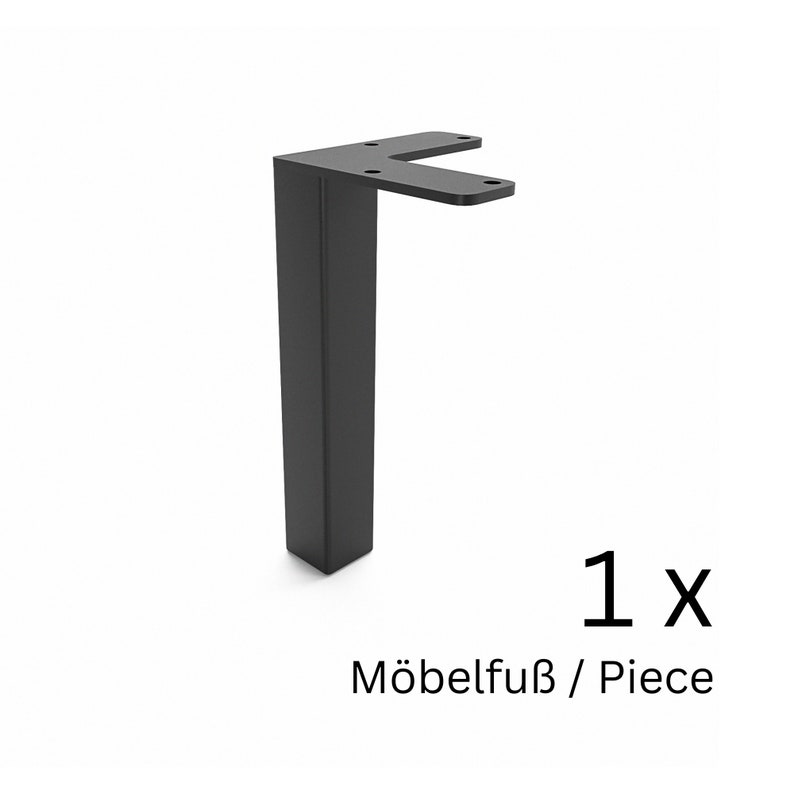 Furniture feet 10/15/20 cm LUCERNE 2 colors, rectangular Furniture legs, cupboard feet, base foot for cupboard, couch, sofa, bed or sideboard image 9