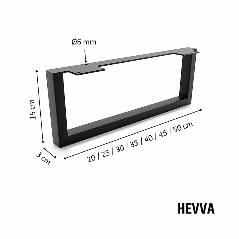 15 cm high furniture feet 20/25/30/35/40/45/50 cm GRAZ Furniture legs, cupboard feet, base foot for cupboard, couch, sofa, bed or sideboard image 6