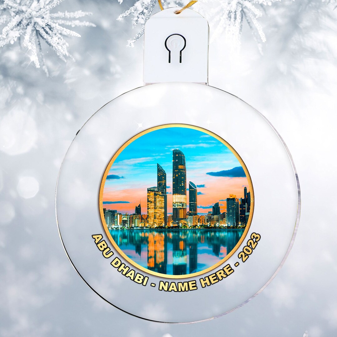 Custom Abu Dhabi LED Christmas Ornament Custom UAE Abu Dhabi Etsy