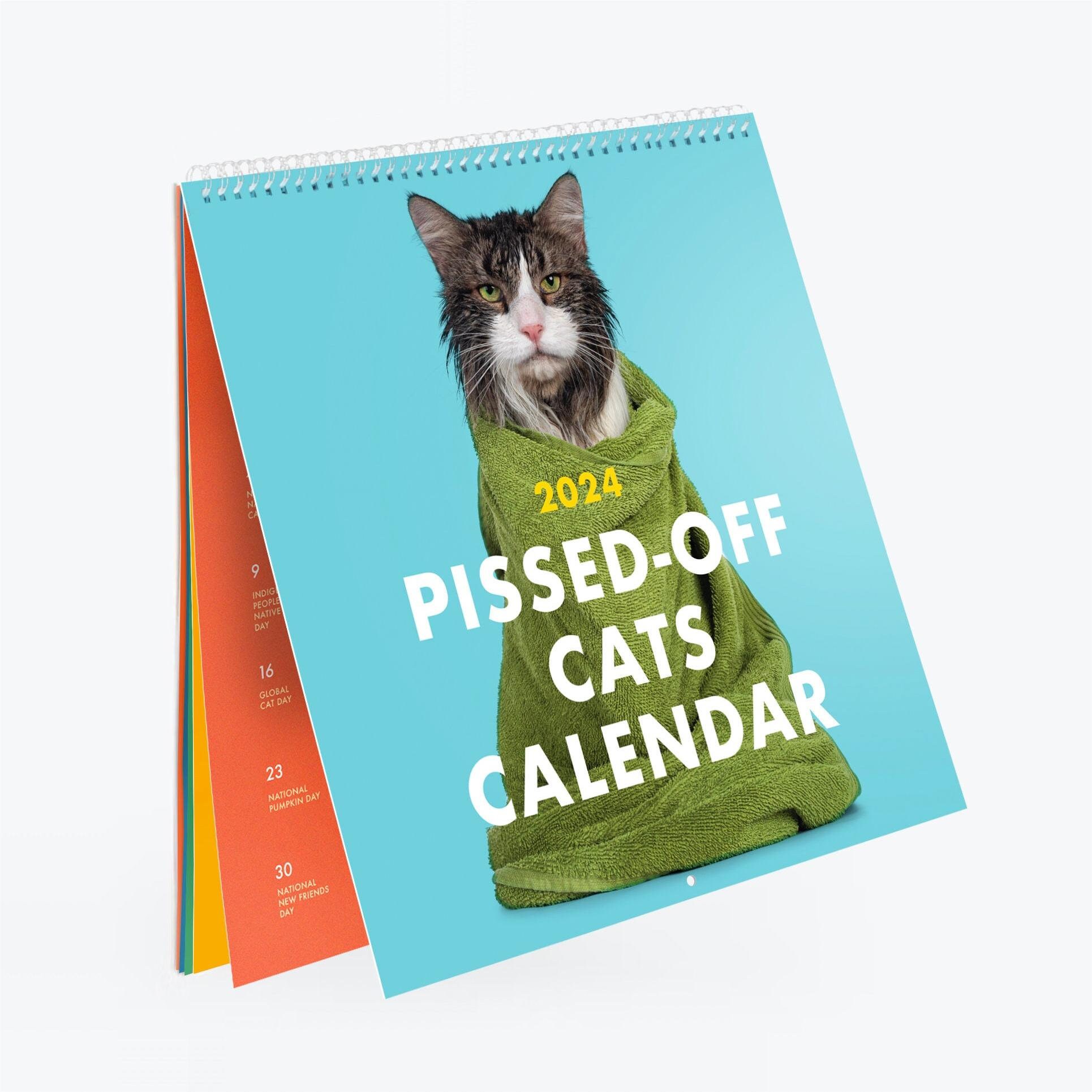 Pissedoff Cats Calendar 2024 Funny Cat Wall Calendar Etsy Australia
