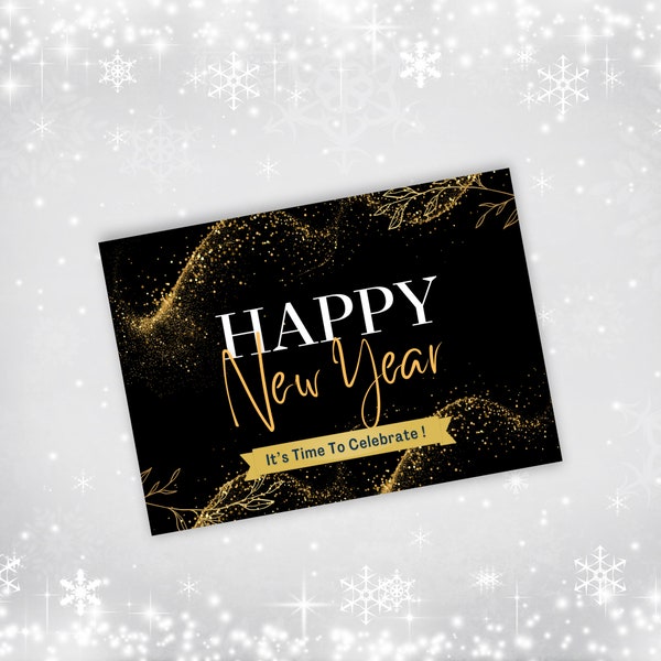 Happy new year,New year card,happy new year card, greetings card,holiday card,seasonal cards, canva,new year,new year card,gift,best wishes,