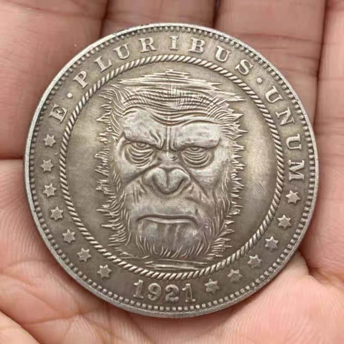 Hobo Coin монета Ape Time в защитной пластиковой капсуле с гравировкой на меди 1 — изображение
