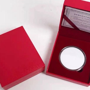 Coffret cadeau pour pièces de monnaie commémoratives de 40 mm Coffret cadeau pour pièces de monnaie en or et en argent avec capsule gratuite de 40 mm de diamètre