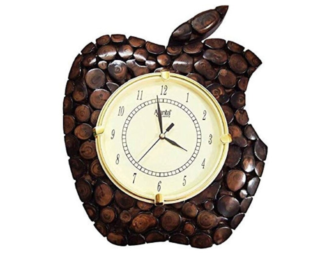 Wood Apple Wall Clock A Touch of India for Your Home Living Etsy