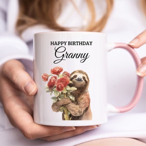 Grandma Birthday Mug, Granny Mug, Gifts for Granny, Grandma coffee mug, Grandma Present, Grandma Cup, Gifts for Grandma Birthday, Sloth mug