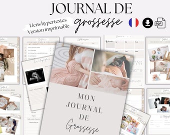 Pregnancy diary in French digital pregnancy planner French pregnancy monitoring digital pregnancy planner birth goodnote