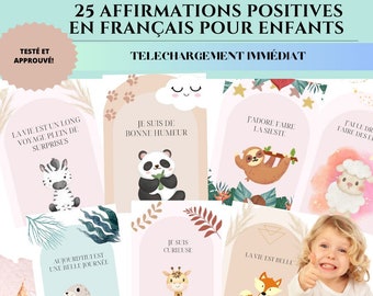 25 affirmations positives en français pour enfants poster confiance cartes affirmations positives enfant français affiche boho déco