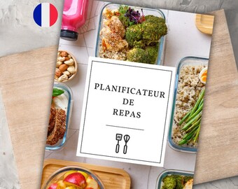 French meal planner, printable French meal planner, meal preparation, meal organization, shopping list, digital kitchen