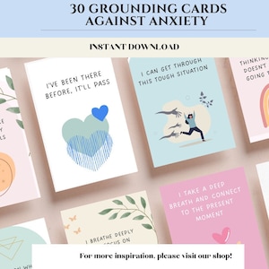 30 positive affirmation cards against anxiety grounding cards therapy tools office poster anxiety coping cards for kids anxiety cards decor