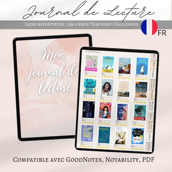 French digital reading journal French digital reading journal French digital reading journal Goodnotes Noteshelf