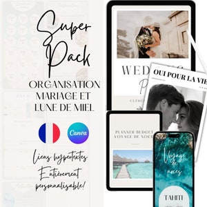 French wedding planner wedding planner digital wedding planner printable wedding organization planner in French wedding planning