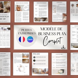French business plan template canva template business plan french business planner small businesses startup printable budget template