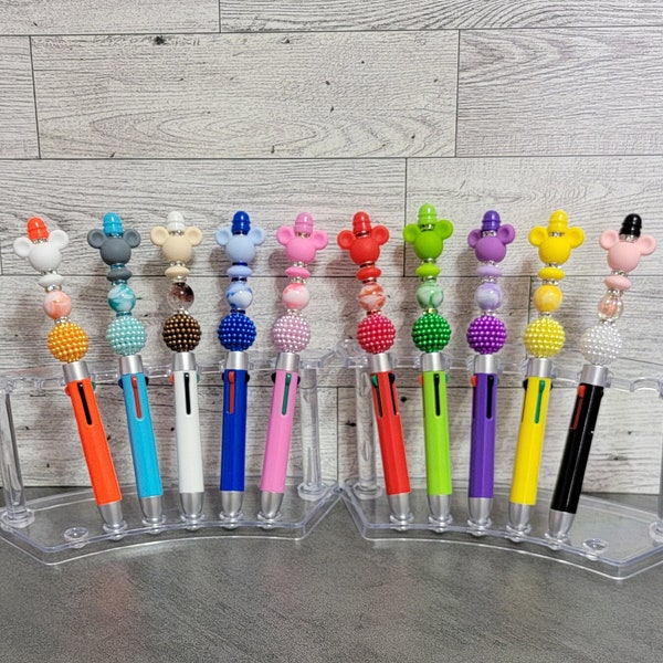 Multi color ink pens|Multi ink pens with focal|Beaded Multi ink pens