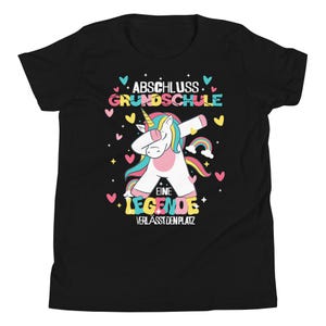 T-shirt Licorne pour la remise des diplômes de l'école primaire – T-shirt coloré pour enfants avec inscription – Cadeau d'adieu et de rentrée scolaire