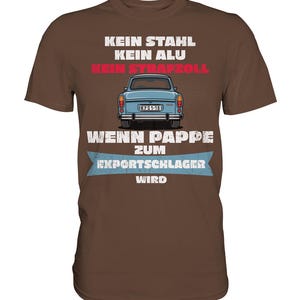 Camisa irônica de carro antigo com estampa política para mecânicos – Camisa retrô engraçada e nostálgica Trabant para amantes de carros