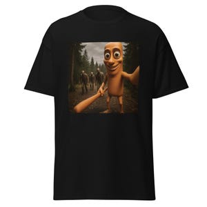 Funny Tung Zombie Selfie Shirt – Sahur Italian Brainrot Meme Tee with Bat – Internet Viral TikTok Humor Gift for Halloween & Fans