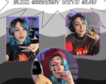 Slim Gradient Pastel Webcam Borders with Slight Glow  || 12 Minimal Twitch Camera Game Overlay Frames