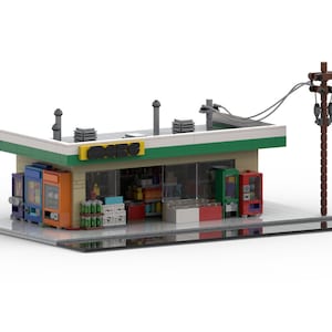 Custom Convenience Store MOC- PDF Instructions (Digital Download) - Building Instructions for building blocks
