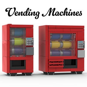 Drinks vending machine MOC - PDF Instructions (Digital Download) - Building Instructions for building blocks
