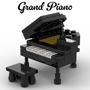 Grand Piano MOC- PDF Instructions (Digital Download) - Building Instructions for building blocks