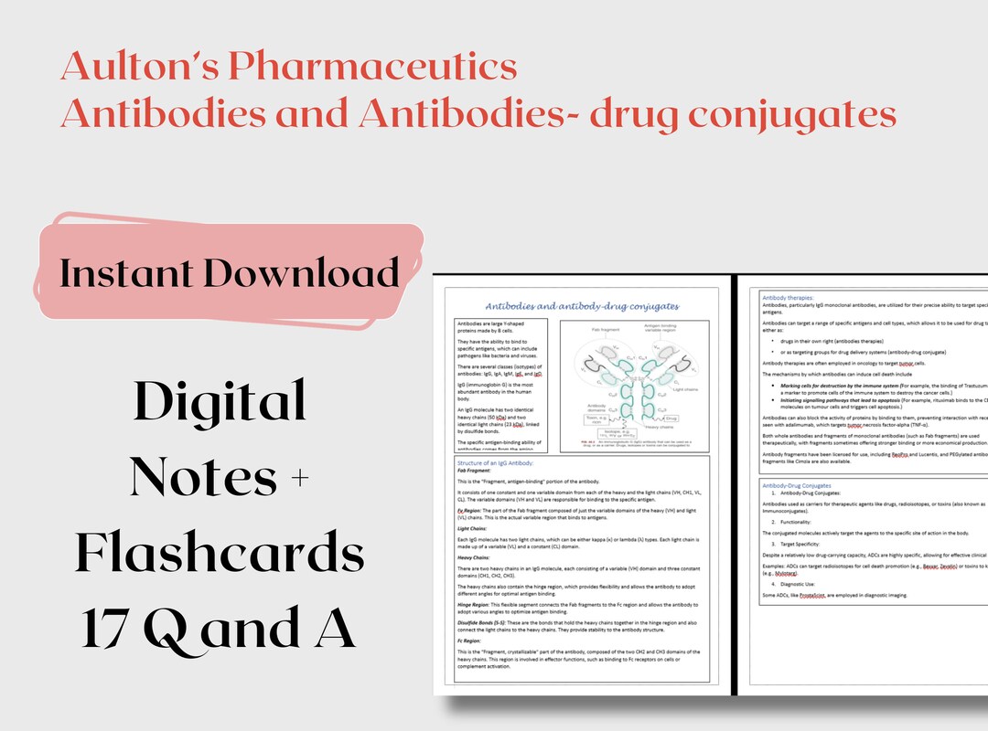 Digital Notes on Antibodies System Nanotechnology Aulton's