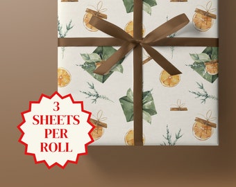 Ginger Jar Wrapping Paper Winter Wonderland Christmas Village Gift Wrapping Paper Rolls Classy