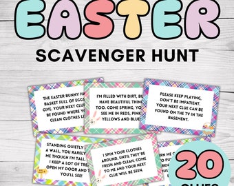 Easter Scavenger Hunt Cards | Holiday Party Games | Indoor Scavenger Hunt | Indoor Easter Games | Kids Scavenger Hunt