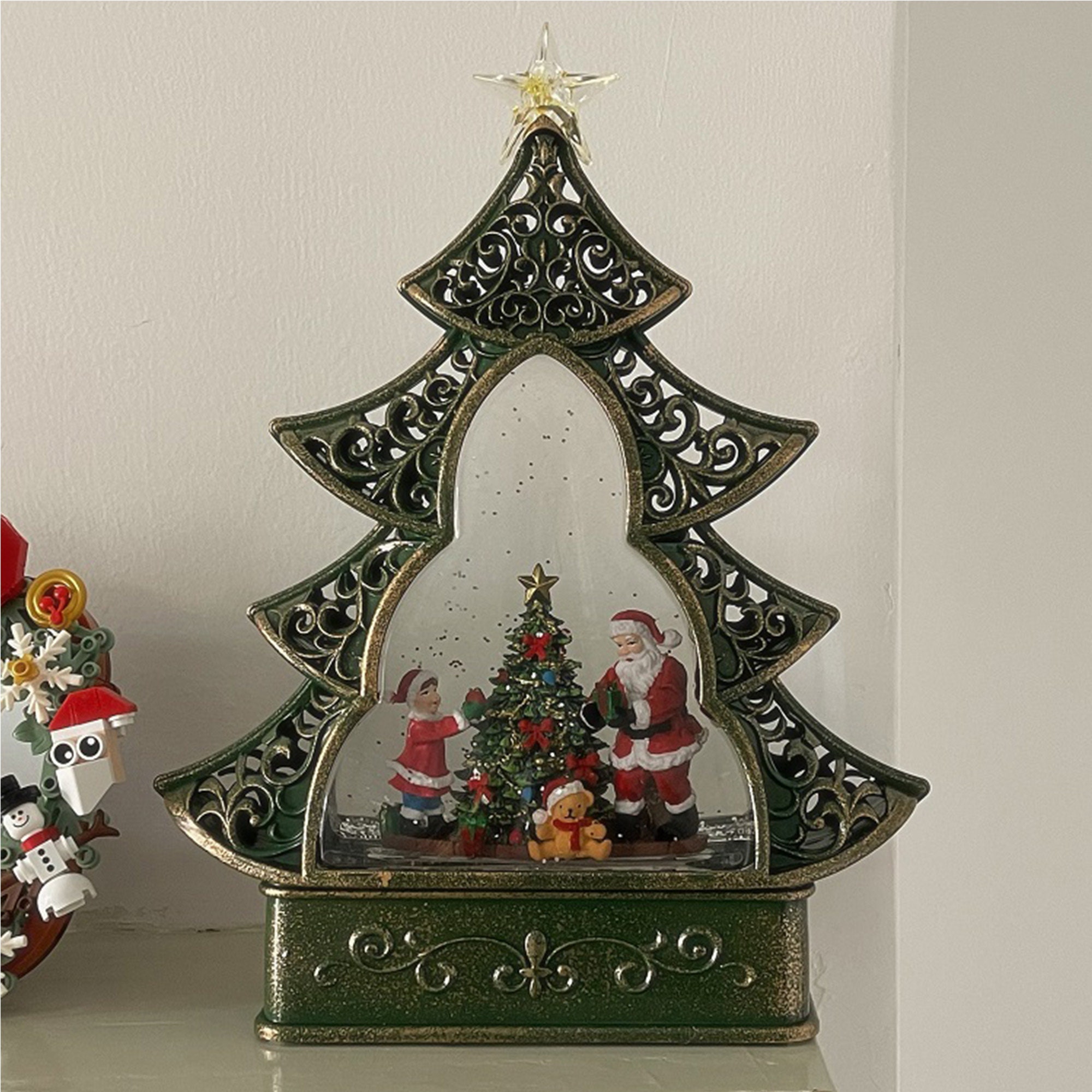 Christmas Tree Window Light With Snowflake Scene Atmospheric Etsy