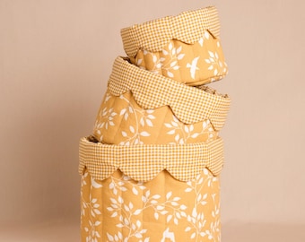 Fabric Bucket PDF Pattern: 5 Sizes, Nursery Organizer (Video Tutorial)