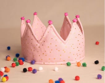 Patrón PDF de corona de tela / Disfraz de Halloween / 3 tallas: 1-8 años / Instrucciones de costura + Videotutorial