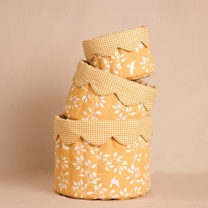 Fabric Bucket PDF Pattern: 5 Sizes, Nursery Organizer (video Tutorial ...