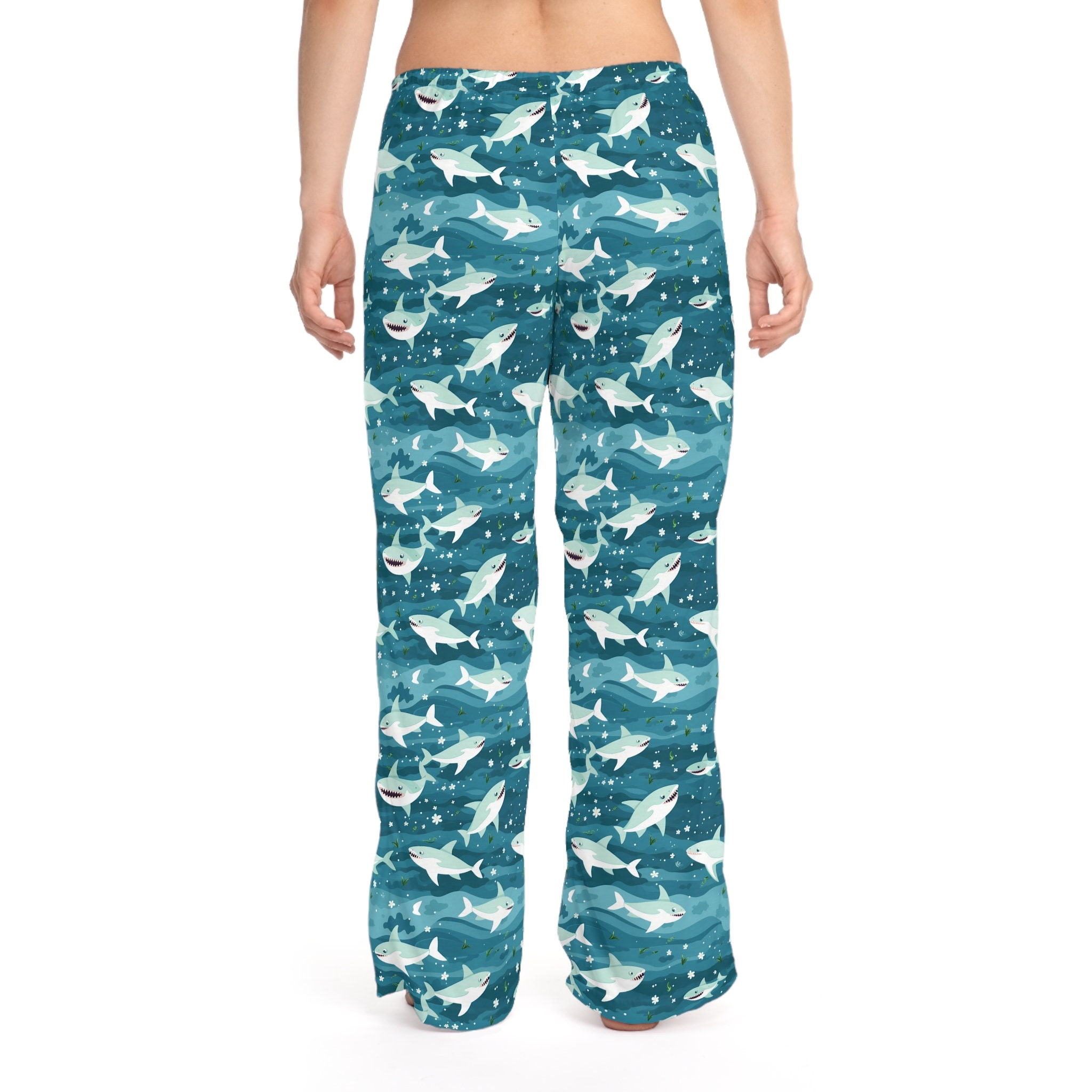 Oarencol Funny Shark Pantalon de pyjama pour femme Motif animal