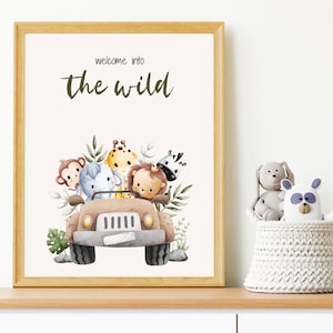 Safari Nursery Wall Prints, Boho Jungle Animals Art, Earth Colors Nursery Decor, Animal Prints for Kids Room Gender Neutral Nursery Wall Art