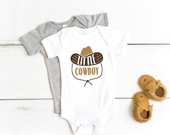 Little Cowboy Classic Baby Onesie Body, Camiseta de bebé de música country, Regalo para bebé niño, camiseta de vaquero de campo para niños pequeños Romper de regalo para recién nacidos