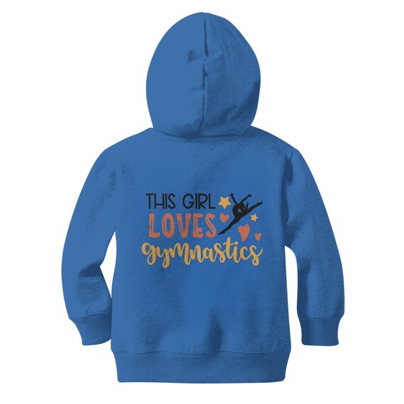 This Girl Loves Gymnastics Kids Zip Hoodie, Gift Idea for Girl