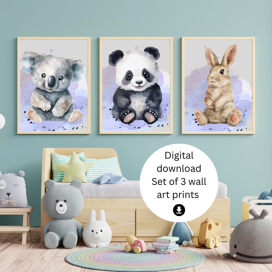 Children Kids Wall Art for Bedroom, Playroom or Nursery. Printable Wall ...