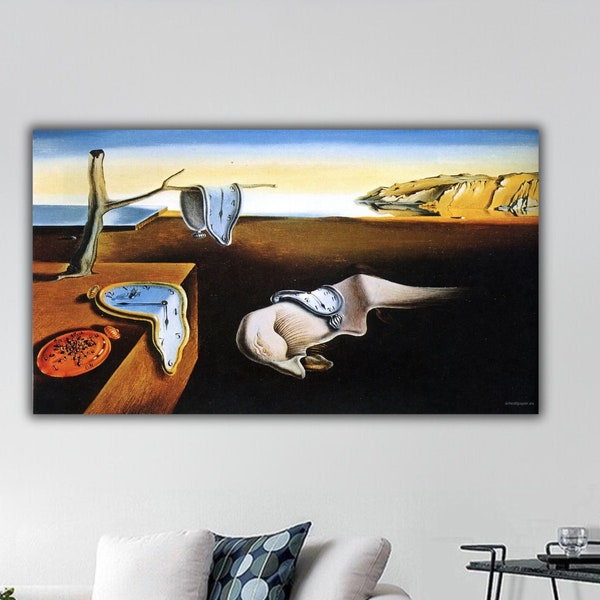 The Persistence of Memory Wall Art, Salvador Dali Artwork, Dali Canvas Print, Dali Canvas Wall Decor, Salvador Dali Print, Surrealism Art