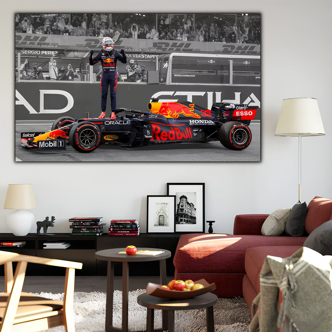 Max Verstappen Wall Art, F1 Redbull Racing Car Canvas Print, Redbull