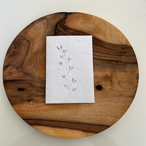 Karte Zweig mit Couvert | Format A5 Faltkarte aus Samenpapier mit Wildblumenmischung inkl. Couvert aus Kraftpapier