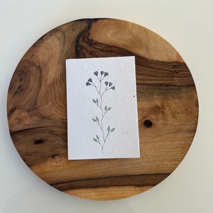 Karte Blume mit Couvert | Format A5 Faltkarte aus Samenpapier mit Wildblumenmischung inkl. Couvert aus Kraftpapier
