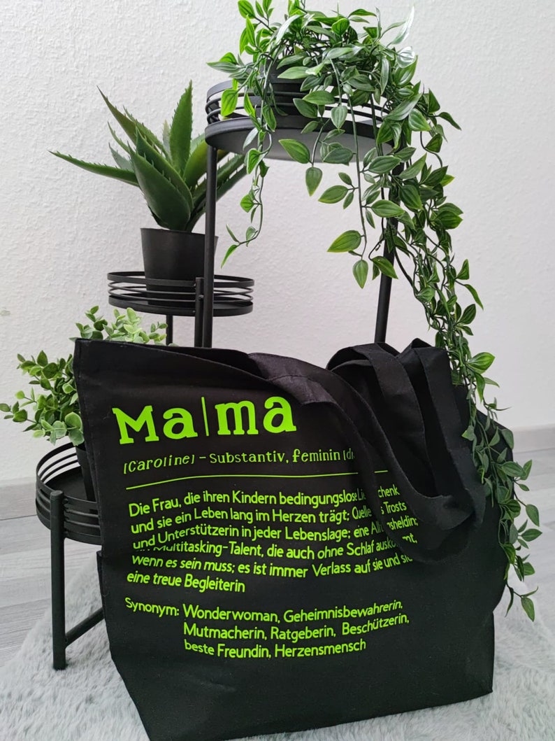 Tasche Definition Mama verschiedene Farben Beste Mama Muttertags Geschenk personalisiert Shopper Einkaufstasche Bild 7