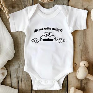 Cookie Monster Baby Vest – “Are You Making Cookies?” | Cute Sesame Street-Inspired Baby Gift