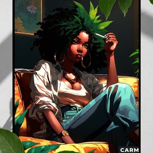 stoner art| black art| nature digital print| animated digital print