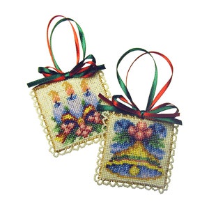Ornamentos de velas e sinos Padrão gráfico em PDF para ponto de conta/ponto de agulha/ponto cruz