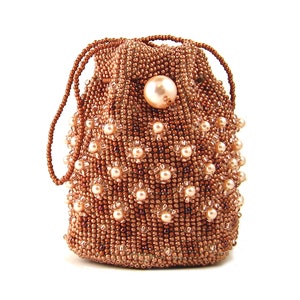 Copper Bead Crochet Bag Digital Download Pattern Ann Benson
