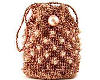 Copper Bead Crochet Bag Digital Download Pattern Ann Benson