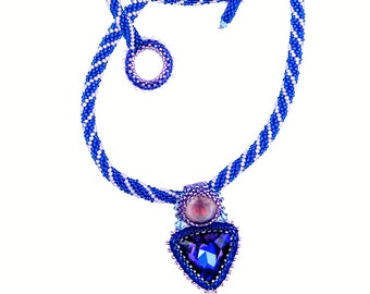 Heliotroop Digitaal PDF-kettingpatroon van Ann Benson met gratis video-tutoriallinks, peyote-steek