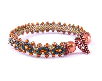 Suzanne Digital PDF bracelet pattern by Ann Benson with free video tutorial links